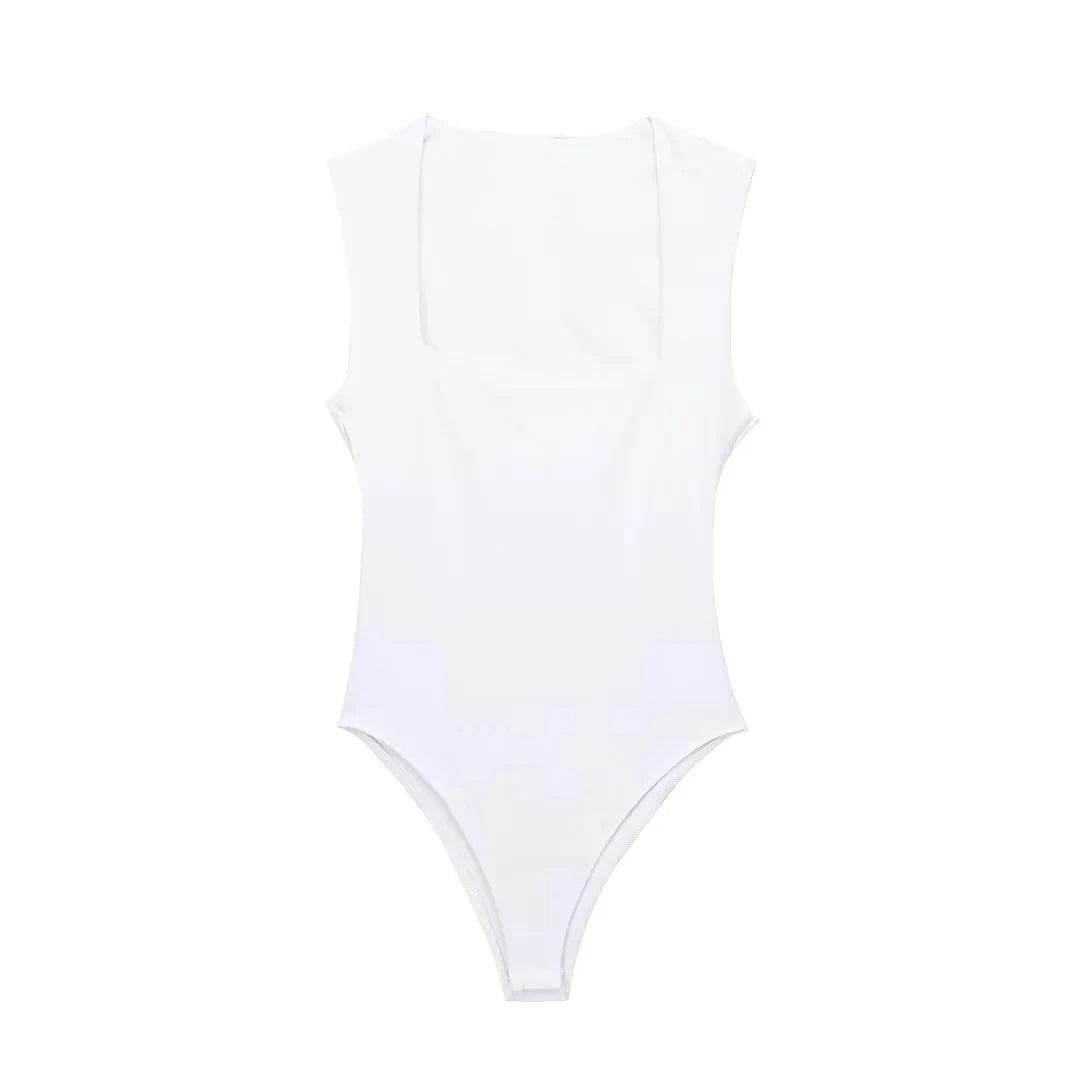 Body Riviera regata com decote quadrado