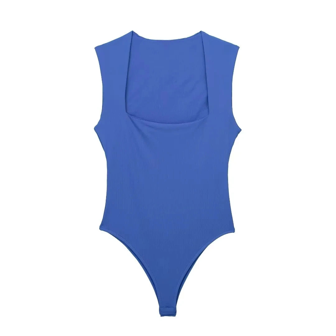 Body Riviera regata com decote quadrado