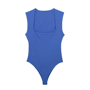 Body Riviera regata com decote quadrado