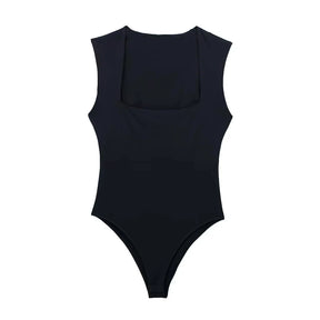 Body Riviera regata com decote quadrado